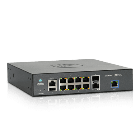 MX-EX2010xxA-U cnMatrix EX2010 Intelligent Cloud Managed Ethernet Switch, 8x 1Gbit Access Ports and 2x SFP Fiber Uplink Ports, US Power Cord.png